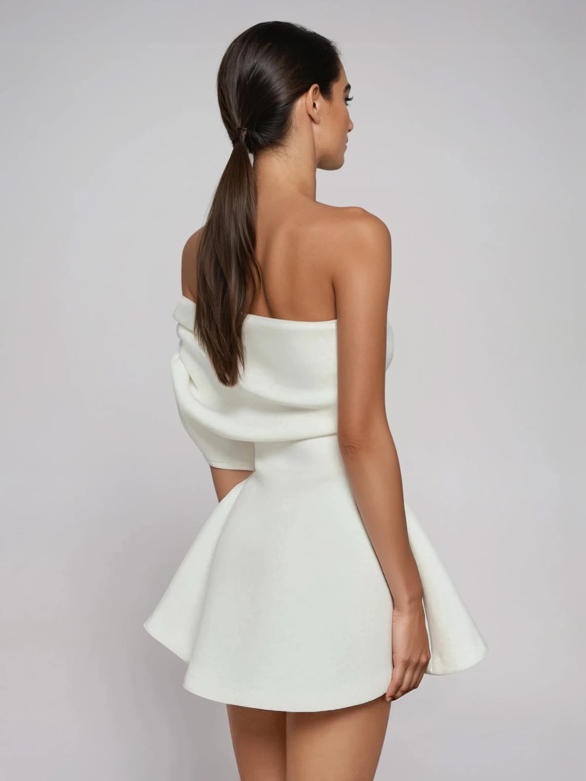 Varion Off Shoulder Twisted Mini Dress