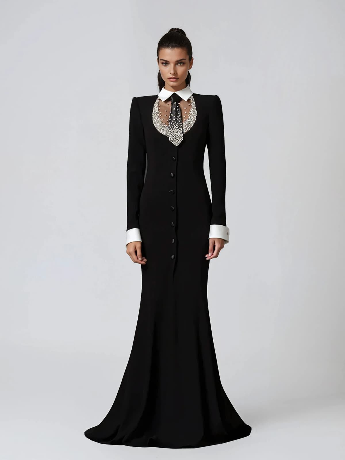 Wexavion Crystal Mermaid Maxi Dress