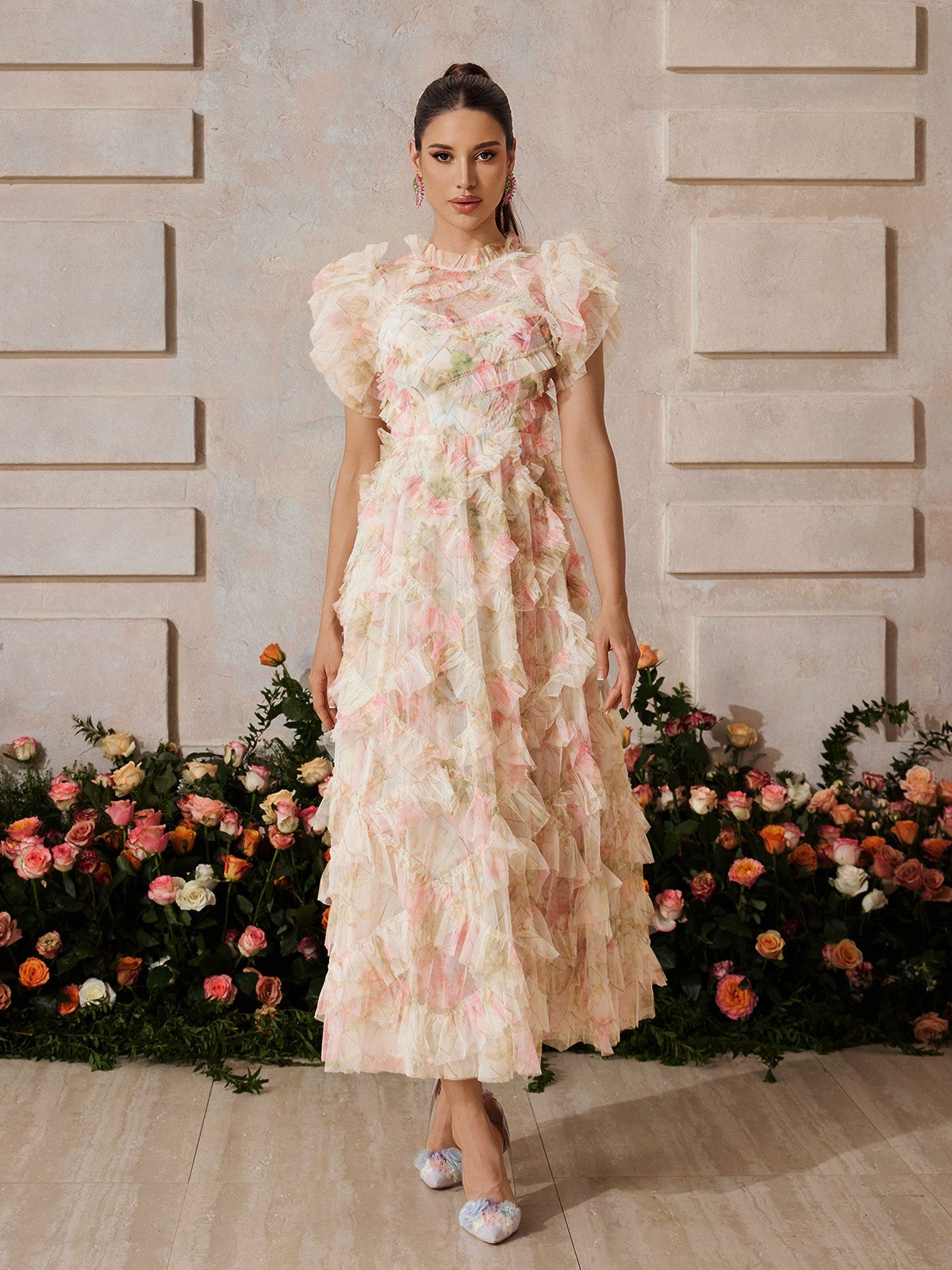 Xaelyara Sleeveless Floral Maxi Dress