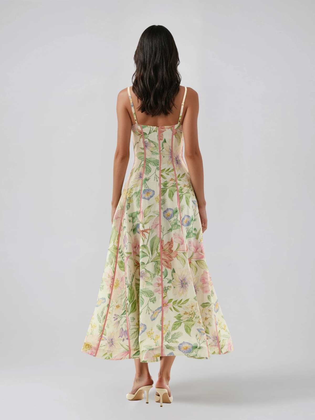 Xavelyth Spaghetti Floral Flared Maxi Dress