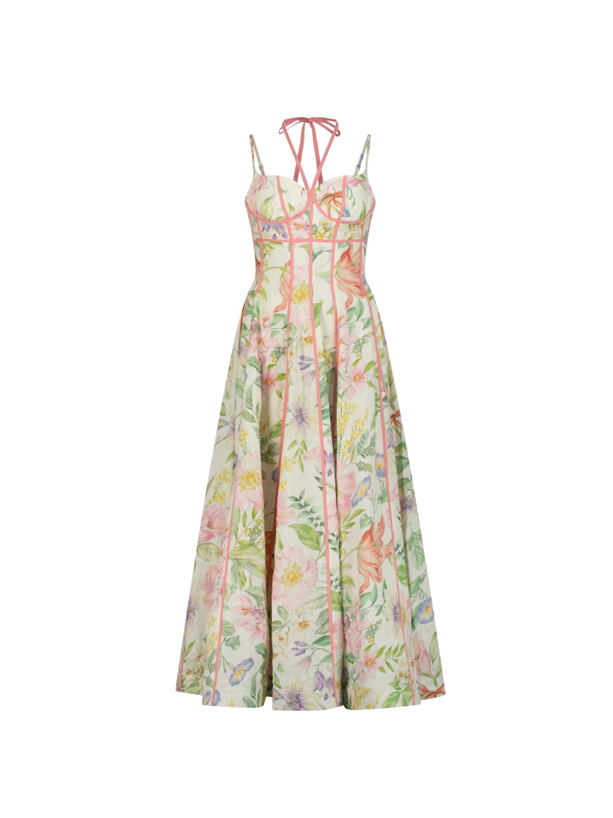 Xavelyth Spaghetti Floral Flared Maxi Dress
