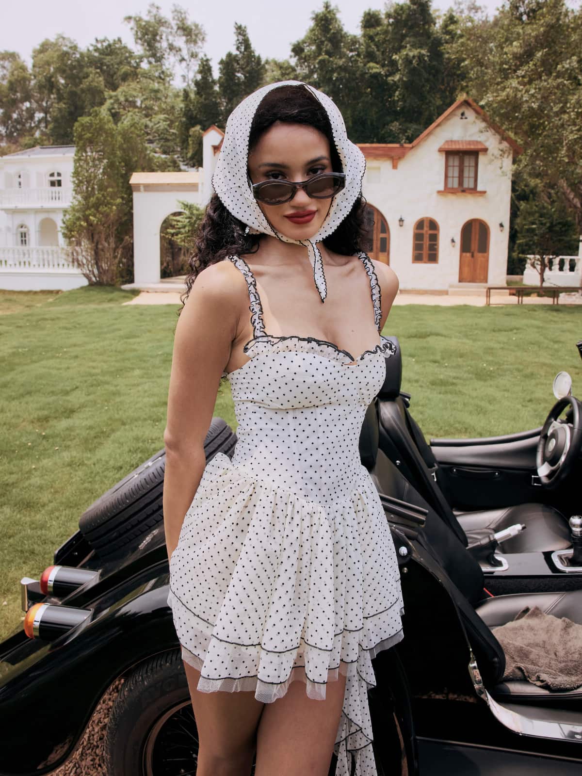 Xelvaric Sleeveless Dot Mini Dress
