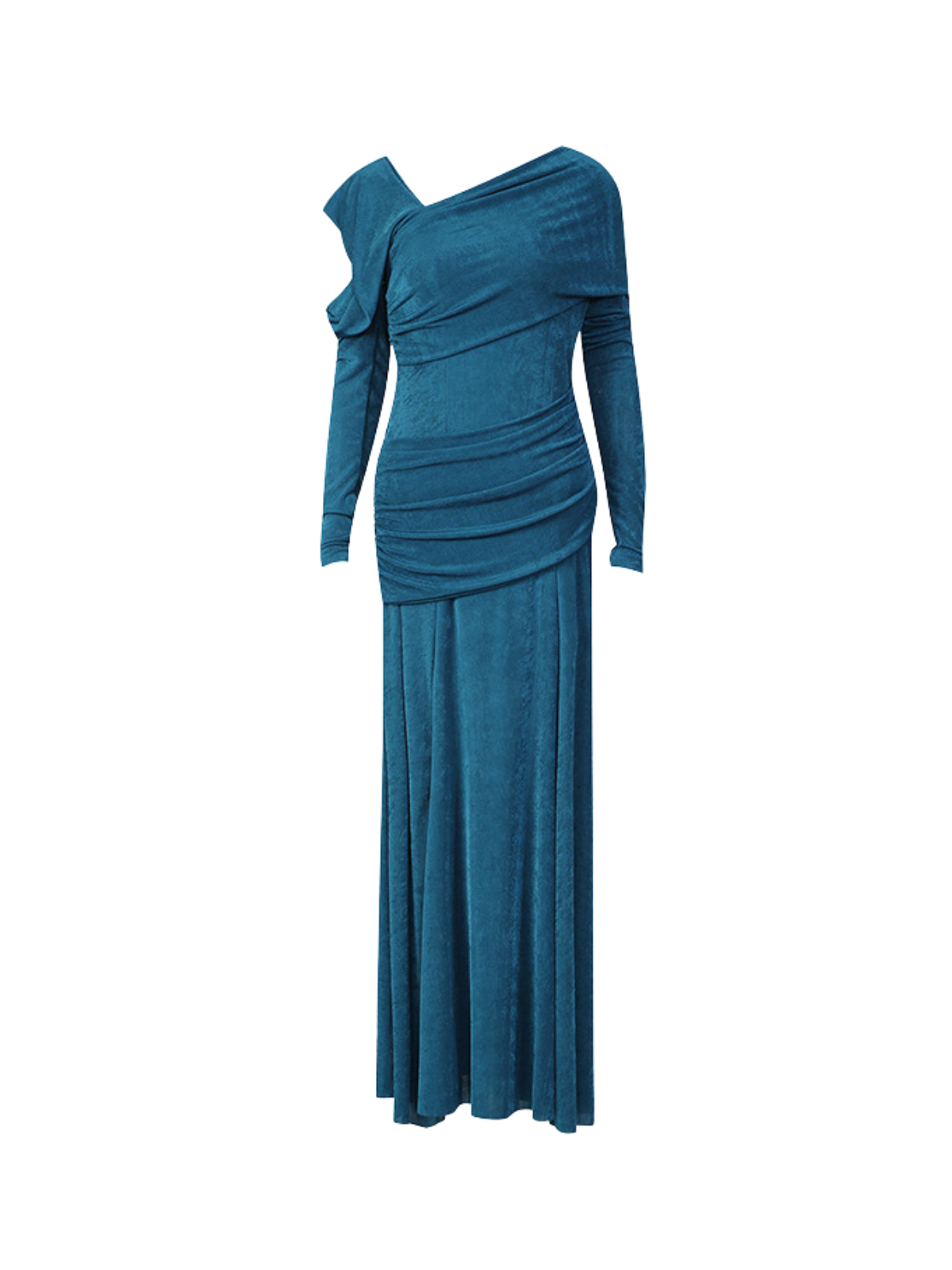 Xelyxan One Shoulder Ruched Maxi Dress