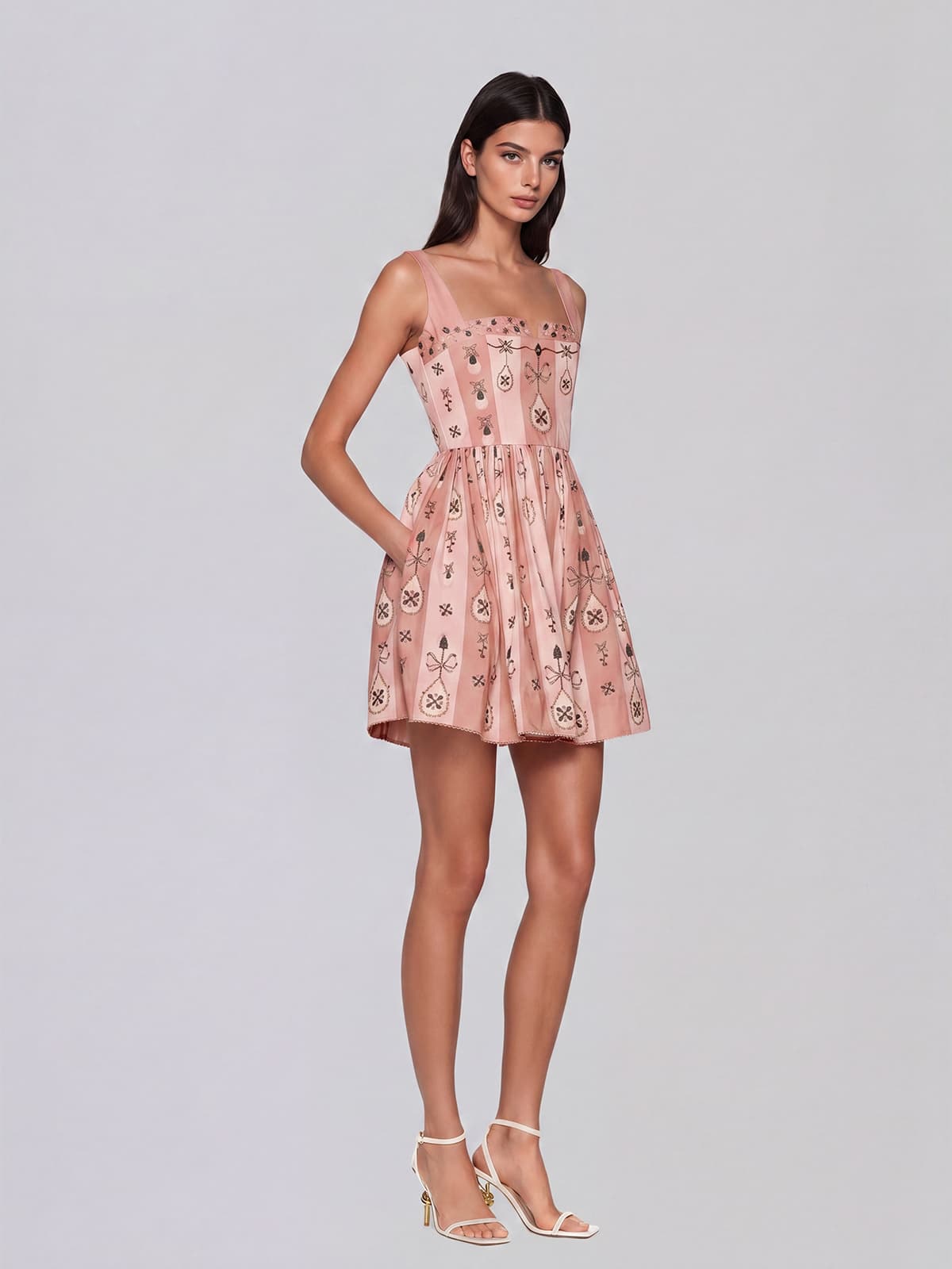 Xevionx High Rise Printed Mini Dress