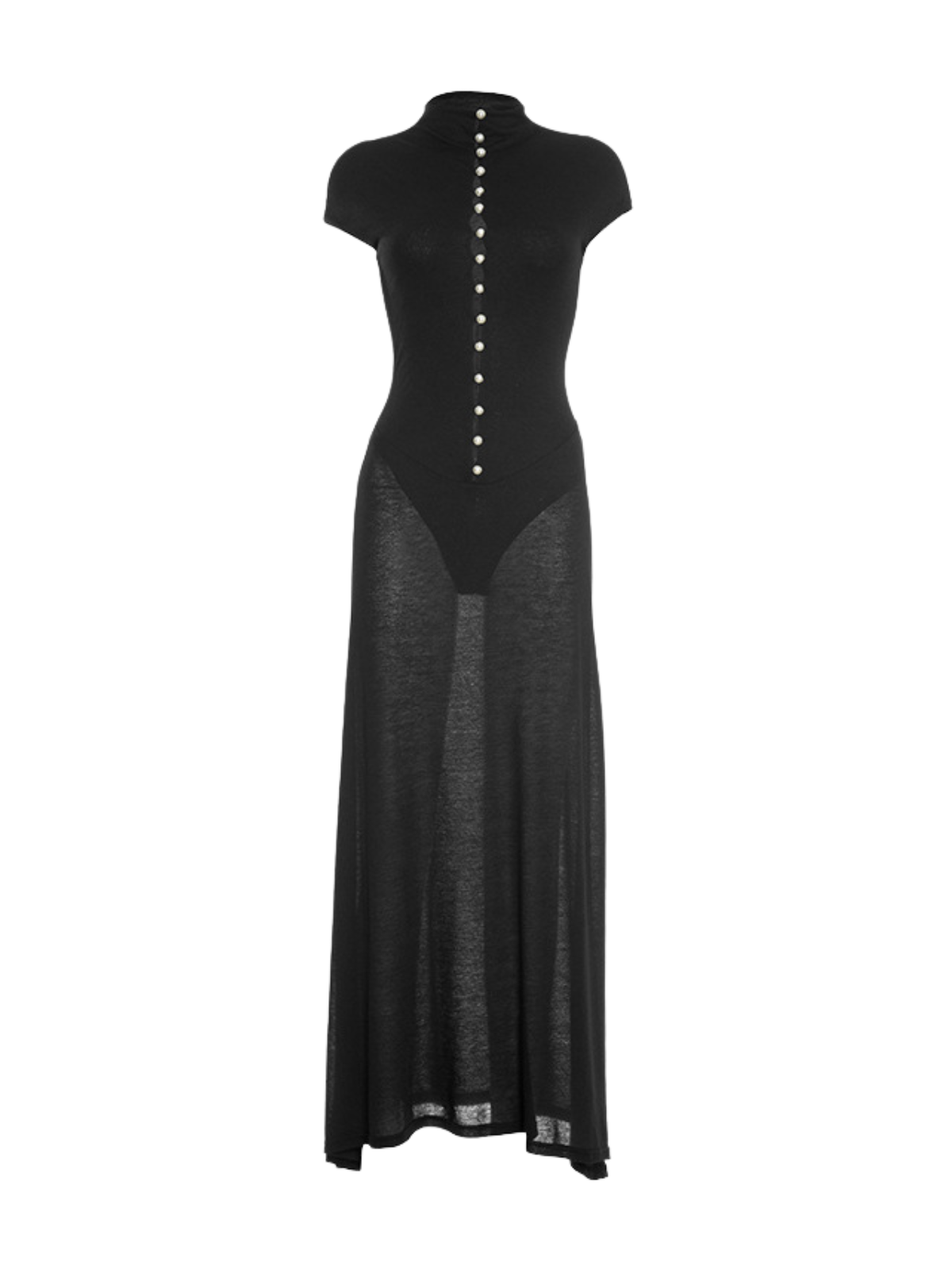 Xilara Short Sleeve Pearl Maxi Dress
