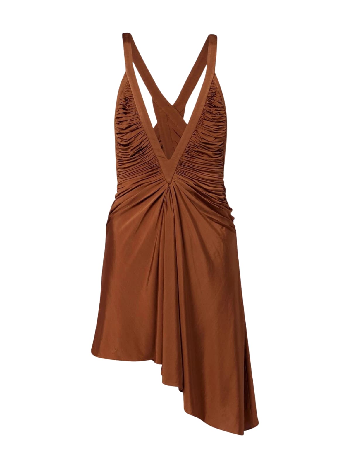 Xorvila Plunge Neck Ruched Mini Dress