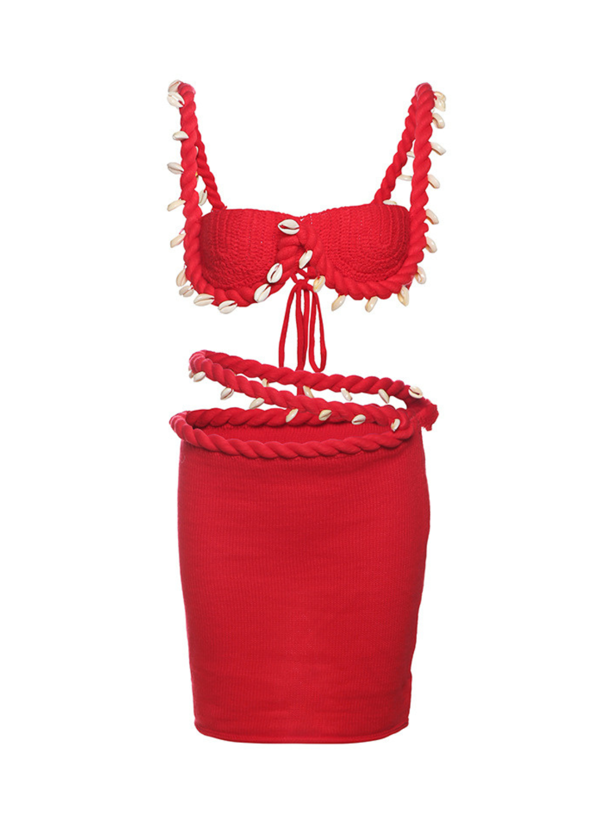 Yaelyara Spaghetti Knitted Skirt Set
