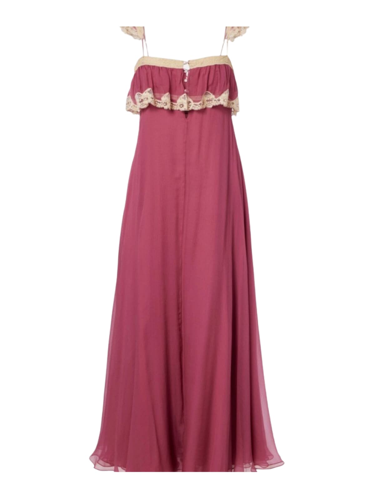 Yaqora Lace Trimmed Maxi Dress