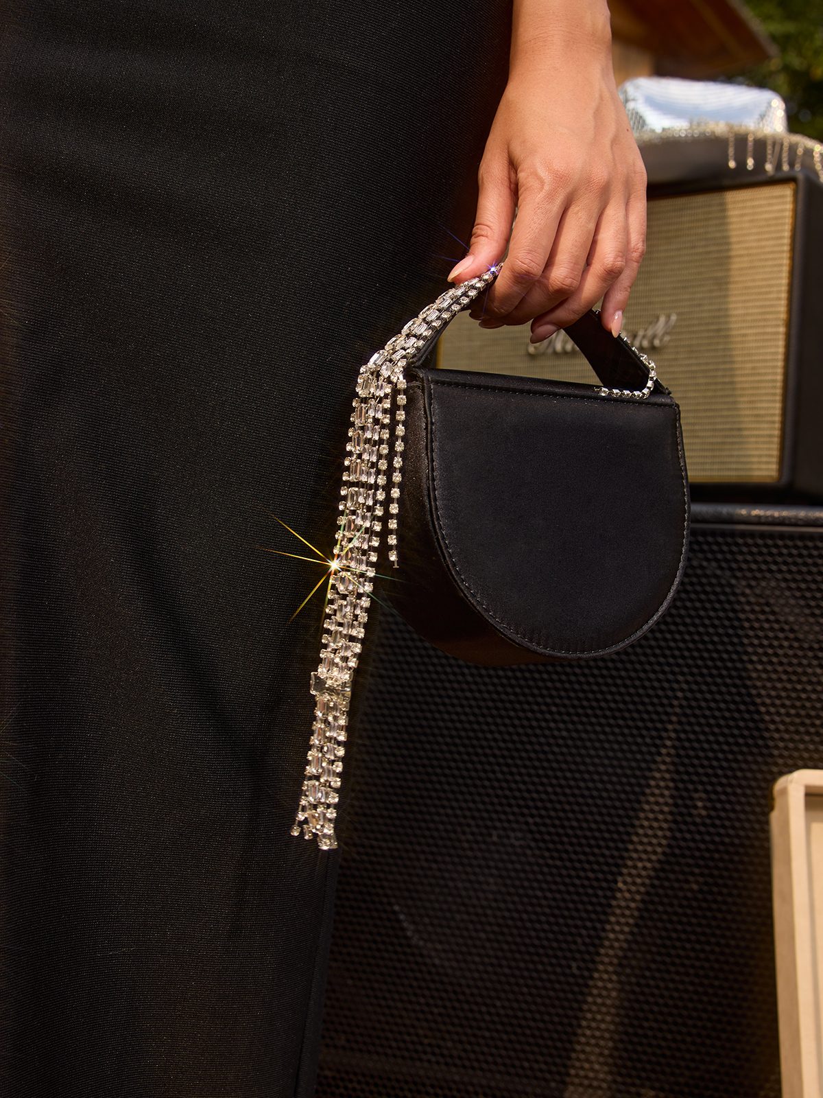 Yelmar Rhinestone Fringe Bag