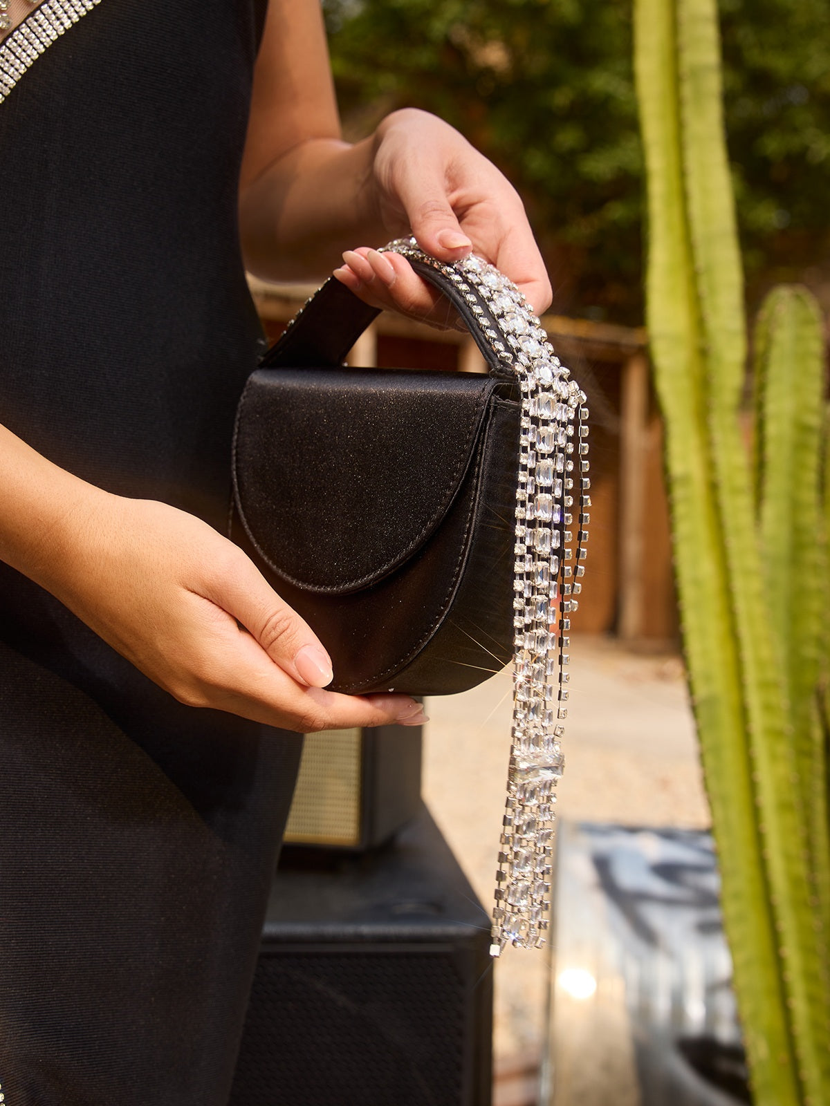 Yelmar Rhinestone Fringe Bag
