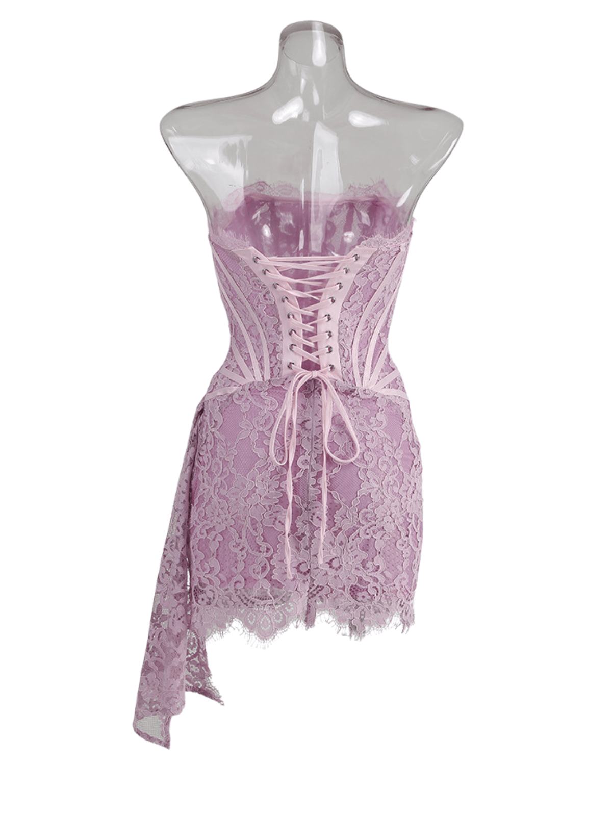Yolita Strapless Lace Dress In Blush