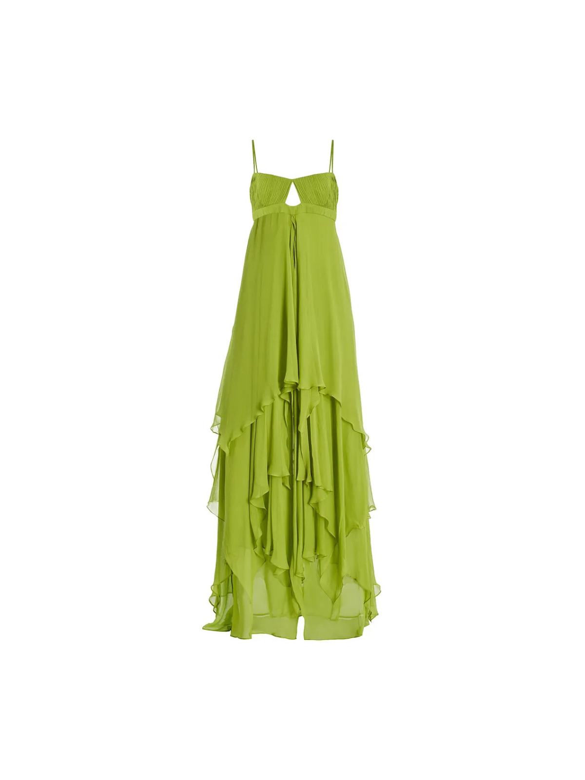 Yxelion Spaghetti Ruffle Maxi Dress