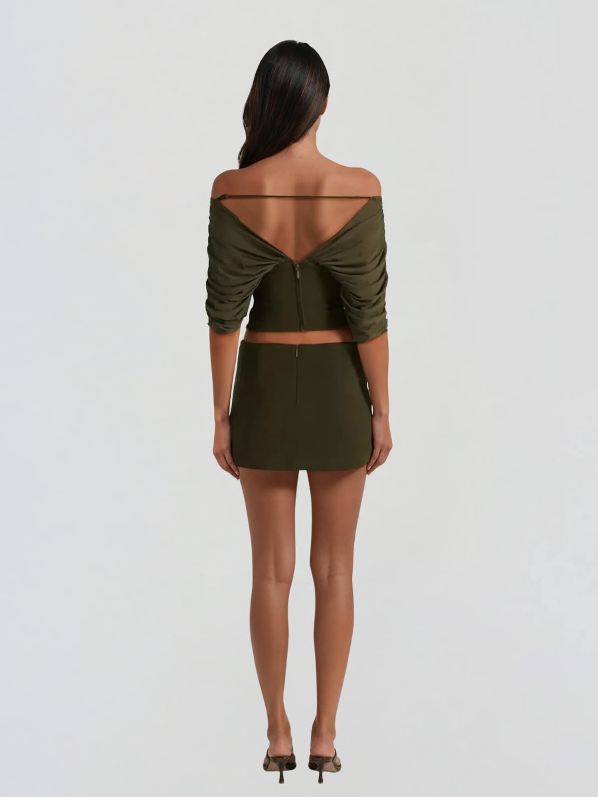 Zythera V Neck Ruched Top